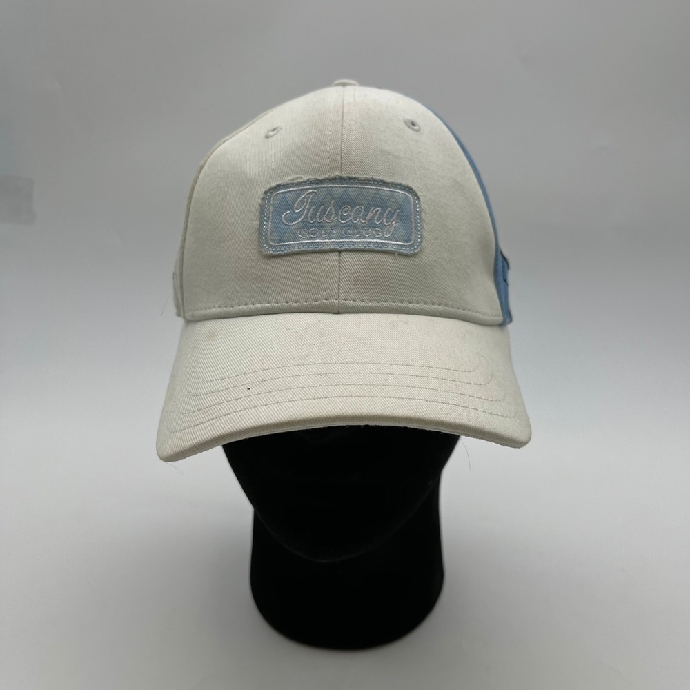 Pukka Tuscany Golf Club Hat White Blue Argyle Adjustable Strapback Cap - OS